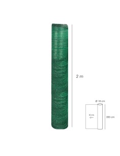 Malla Sombreo Rollo 2 x 50 metros, Reduce Radiación, Protección Jardín y Terraza, Regula Temperatura, Color Verde Claro 2