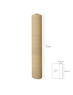 Malla Sombreo Rollo 2 x 50 metros, Reduce Radiación, Protección Jardín y Terraza, Regula Temperatura, Color Beige 2
