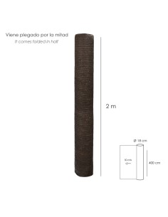 Malla Sombreo Rollo 4 x 50 metros, Reduce Radiación, Protección Jardín y Terraza, Regula Temperatura, Color Marrón 2