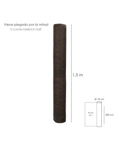 Malla Sombreo Rollo 3,0 x 50 metros, Reduce Radiación, Protección Jardín y Terraza, Regula Temperatura, Color Marrón 2