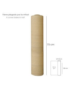Malla Sombreo Rollo 1.5 x 50 metros, Reduce Radiación, Protección Jardín y Terraza, Regula Temperatura, Color Beige 2