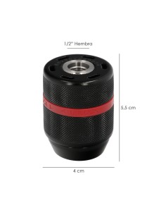 Portabrocas Sin Llave Metalico 1/2" Hembra. Brocas Hasta Ø 13 mm. Mandril taladro 2