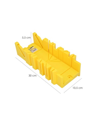 Guia Ingletes Plastico 10,5x 30 cm. Caja Ingletes, Caja Sierra Ingletadora, Guia Ingletadora. 3 Angulos