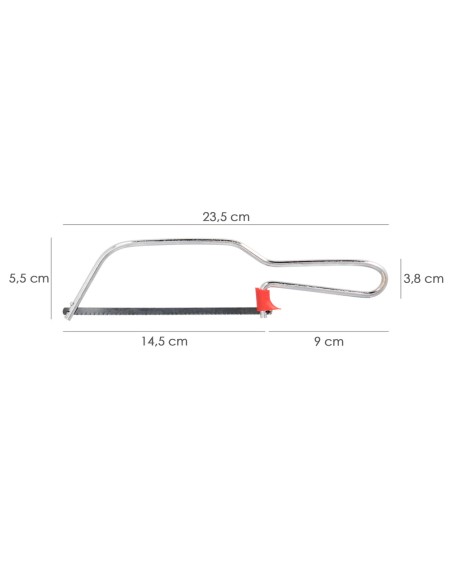 Arco Sierra Junior Con Hoja 145 mm. sierra De Arco, Sierra Con Empuñadura, Serrucho, Segueta, Mini Arco Sierra, Limandel