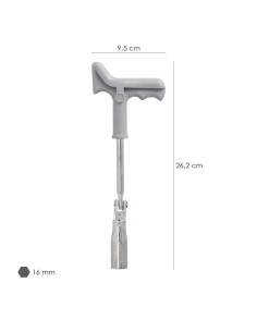 Llave Bujias Articulada 16 mm. Con Mango T 2
