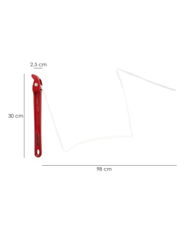 Llave Cinta Nylon Aluminio 30 cm. Cinta De 98 cm. Llave De Filtro Aceite, Llave Para Tubos, Llave Aflojatodo, Llave De Correa.