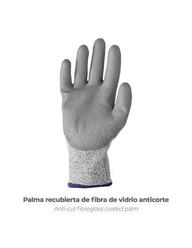 Guantes Anticorte Fibra De Vidrio Talla 8"
