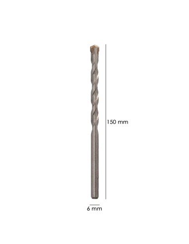 Broca Widia Piedra / Hormigón Ø 6 mm. Din 8039 Punta de Tungsteno.