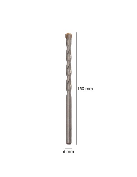 Broca Widia Piedra / Hormigón Ø 6 mm. Din 8039 Punta de Tungsteno.