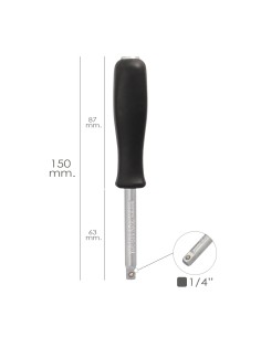 Empuñadura Destornillador Para Vasos 1/4". Prolongador Carraca, Alargador Carraca, Destornillador Vasos 2