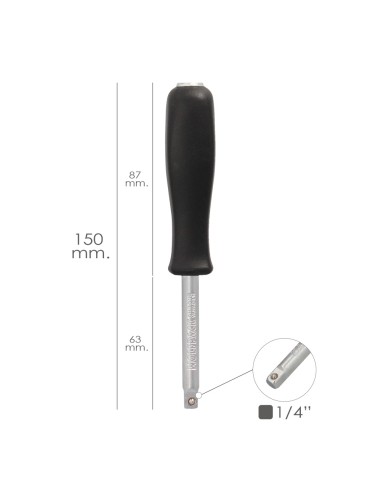 Empuñadura Destornillador Para Vasos 1/4". Prolongador Carraca, Alargador Carraca, Destornillador Vasos
