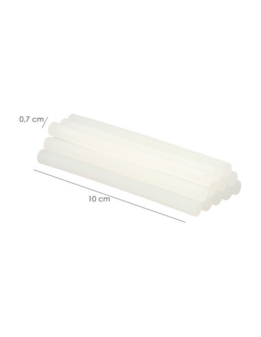 Barras De Pegamento Caliente Ø 7,2 mm. Blister 12 Unidades. Barras Silicona, Pegamento Pistola Termofusible, Silicona Pistola
