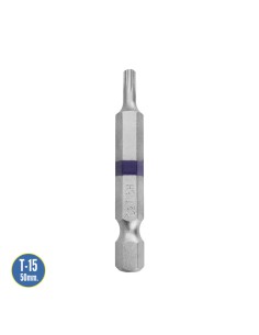 Puntas Largas Destornillador Torx T15 (2 Piezas). Acero S2 al Cromo Vanadio. Puntas Hexagonales, Destorpuntas, 2