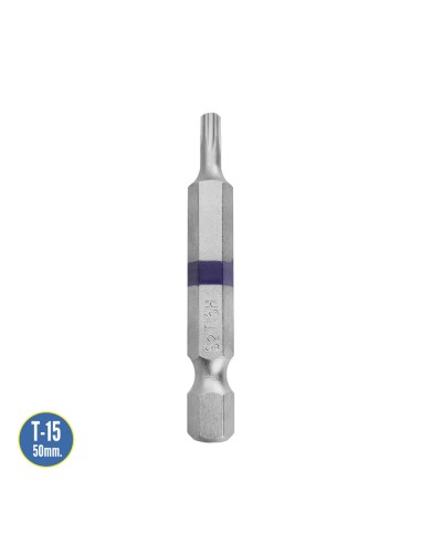 Puntas Largas Destornillador Torx T15 (2 Piezas). Acero S2 al Cromo Vanadio. Puntas Hexagonales, Destorpuntas,