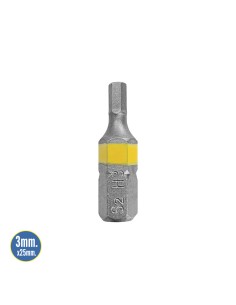 Puntas Destornillador Hexagonal 3,0 mm. (2 Piezas). Acero S2 al Cromo Vanadio. Puntas Hexagonales, Destorpuntas, 2