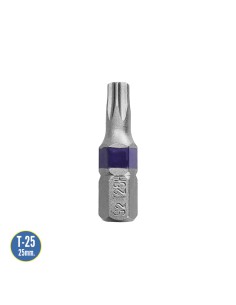 Puntas Destornillador Torx 25 Inviolable (2 Piezas). Acero S2 al Cromo Vanadio. Puntas Hexagonales, Destorpuntas, 2