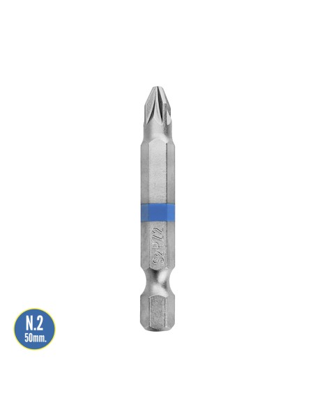 Destorpuntas Largo Pozidriv Nº 2 (2 Piezas) Acero S2 al Cromo Vanadio. Puntas Hexagonales, Destorpuntas,
