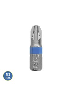 Puntas Destornillador Pozidriv Nº 3 (2 Piezas). Acero S2 al Cromo Vanadio. Puntas Hexagonales, Destorpuntas, 2