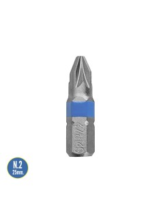 Puntas Destornillador Pozidriv Nº 2 (2 Piezas). Acero S2 al Cromo Vanadio. Puntas Hexagonales, Destorpuntas, 2