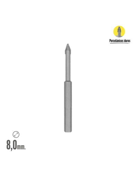 Broca Porcelanicos Duros Ø 8,0 mm.