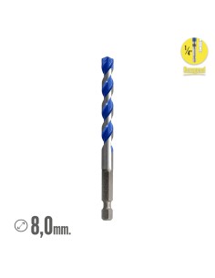Broca Universal Hexagonal Ø 8,0 mm. (Blister 1 pieza) 2