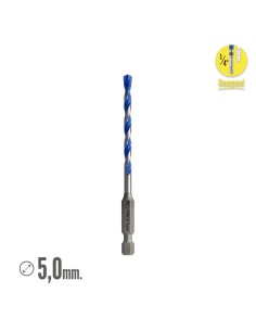 Broca Universal Hexagonal Ø 5,0 mm. (Blister 1 pieza) 2