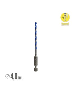 Broca Universal Hexagonal Ø 4,0 mm. (Blister 1 pieza) 2