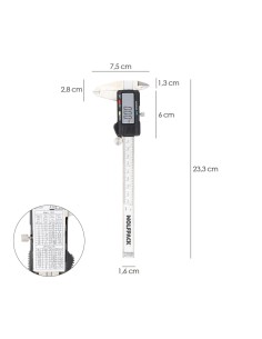Calibre Digital Acero Inoxidable 150 mm. Pie de Rey, Paquimetro. Pantalla LCD, Boton de Bloqueo 2