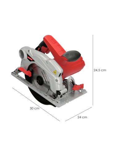 Sierra Circular 1300 Watt. Con Laser Disco 185 mm. 4.700 RPM Corte Inglete Regulador de Profundidad. Ingletadora, Sierra Madera