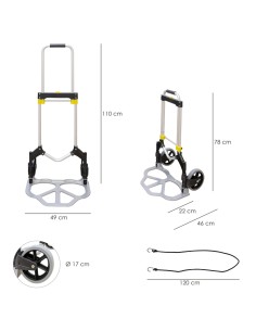 Carretilla Plegable Aluminio Portatil 80 kg. 2