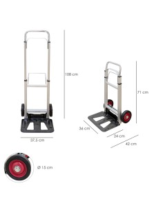 Carretilla Plegable Aluminio Plegable 90 kg. 2