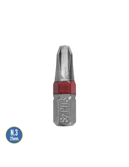 Puntas Destornillador Phillips Nº 3 (2 Piezas). Acero S2 al Cromo Vanadio. Puntas Hexagonales, Destorpuntas,