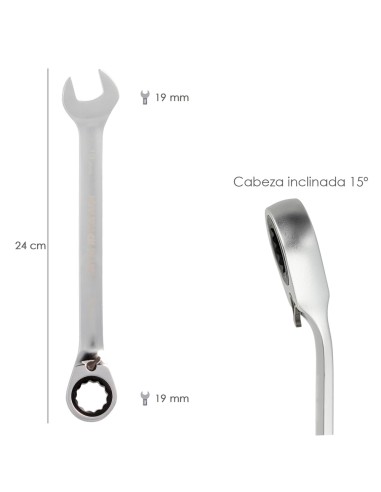 Llave Combinada Con Carraca 19 mm. DIN 3113