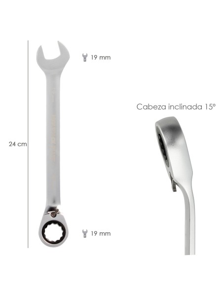 Llave Combinada Con Carraca 19 mm. DIN 3113