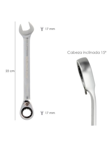 Llave Combinada Con Carraca 17 mm. DIN 3113