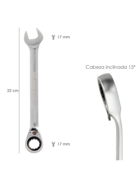 Llave Combinada Con Carraca 17 mm. DIN 3113