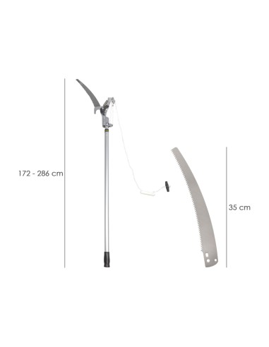 Cortarramas Con Serrucho Mango Aluminio Extensible 1,8 a 2,8 Metros
