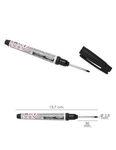 Rotulador Marcador Punta Larga Negro, Marcador Agujeros Profundos, Marcador Zonas Dificil Acceso, Trazador, Rotulador Obras, 2