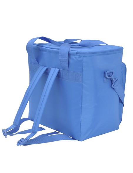 Bolsa / Mochila Termica Porta Alimentos Nevera 15 Litros Forro Interior PEVA, Con Espuma Aislante, Color Azul