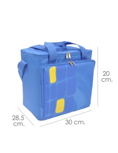 Bolsa Termica Porta Alimentos Nevera 15 Litros Forro Interior PEVA, Con Espuma Aislante, Color Azul 2
