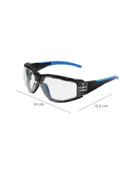 Gafas de Seguridad Acolchadas Cristales Transparentes Con Patillas Engomadas EN/166