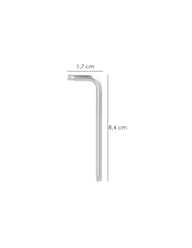 Llave Torx Inviolable Larga Acero Cromo Vanadio Profesional T08 mm. Llave Estrella, Llave Allen Estrella