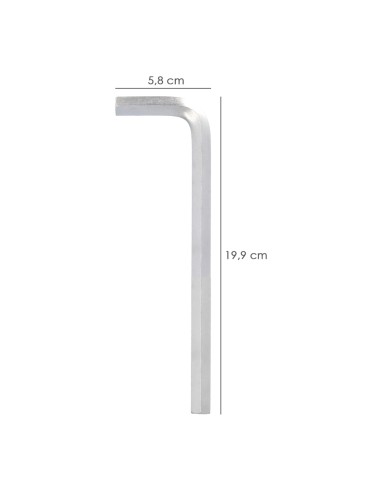 Llave Allen Larga Acero Cromo Vanadio Profesional 12,0 mm. Llave Hexagonal, Llave Allen Taller Mecanica, Llave Allen Bricolaje