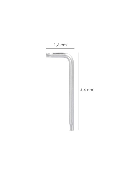 Llave Torx Inviolable Standar Acero Cromo Vanadio Profesional T09 mm. Llave Estrella, Llave Allen Estrella