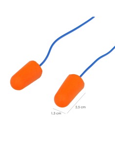 Tapón Espuma Para Oídos 2 Tapones Con Cordon Snr 31Db Trabajar, Dormir, Estudiar, Leer, Viajar, Ronquidos, Proteccion Auditiva 2