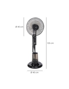 Ventilador Nebulizador, 3 Aspas de Gran Tamaño Ø 40 cm. Motor Cobre 75 Watt. Temporizador, Mando a Distancia Ventilador Con Agua 2