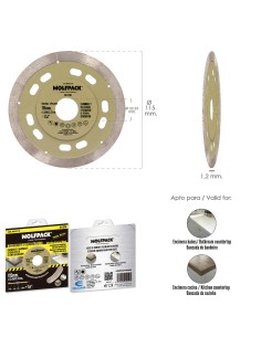 Disco Diamante Ø 115 mm. Materiales de Ultima Generación. Segmento de 10 mm. 2