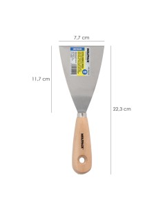 Espatula Mango Madera Hoja Acero 80 mm. Espatula Yeso, Espatula Pintor, Espatula Masillas, Espatula Pladur, etc. 2