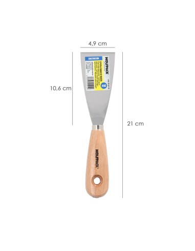 Espatula Mango Madera Hoja Acero 50 mm. Espatula Yeso, Espatula Pintor, Espatula Masillas, Espatula Pladur, etc.