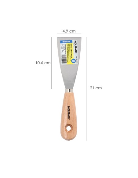 Espatula Mango Madera Hoja Acero 50 mm. Espatula Yeso, Espatula Pintor, Espatula Masillas, Espatula Pladur, etc.